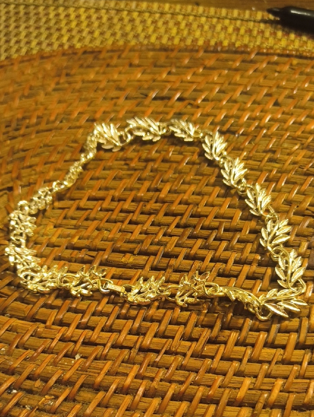 Napier Gold Leaf Link Necklace